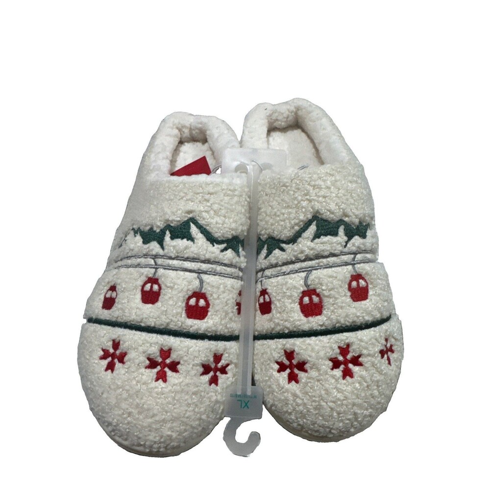 Wondershop Slipper's Adult Ski Ivory XL Men's 9/10, Woman's 11/12 Hard